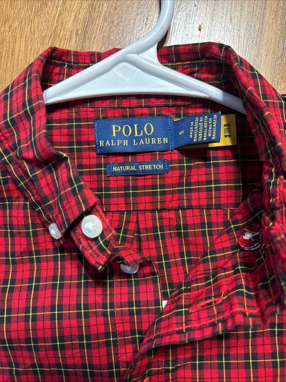 Ralph Lauren boys Red & Green Plaid Button-Down Shirt